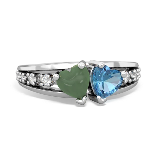 jade-blue topaz modern ring