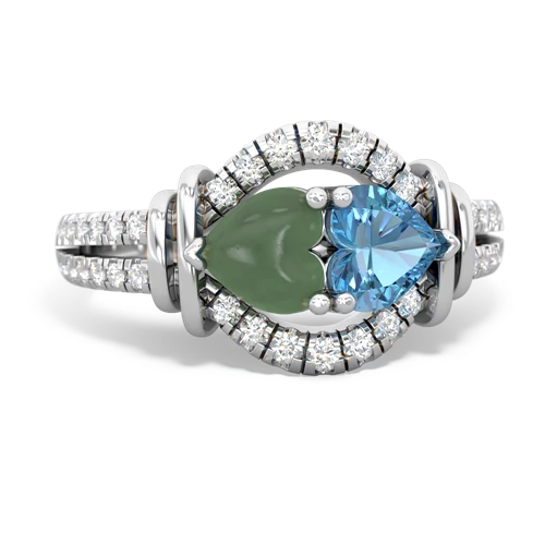 jade-blue topaz pave keepsake ring