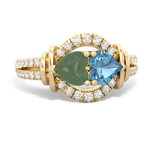 jade-blue topaz pave keepsake ring