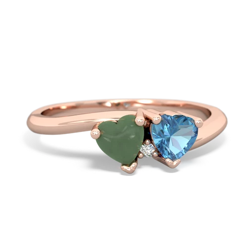 jade-blue topaz sweethearts promise ring