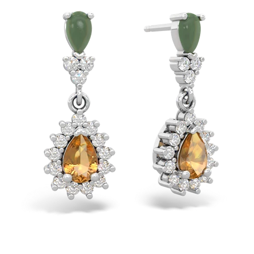 jade-citrine dangle earrings