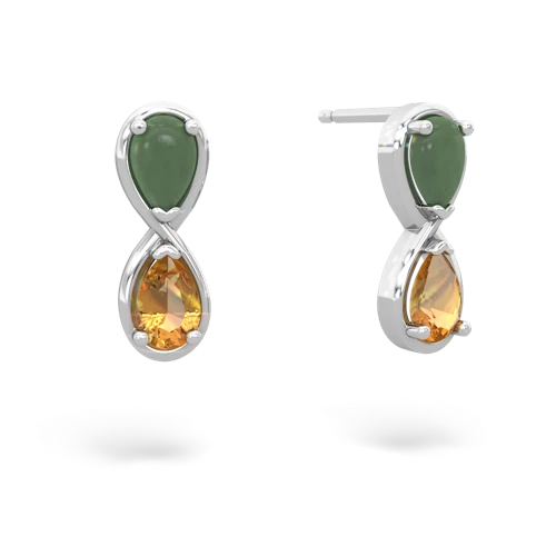 jade-citrine infinity earrings