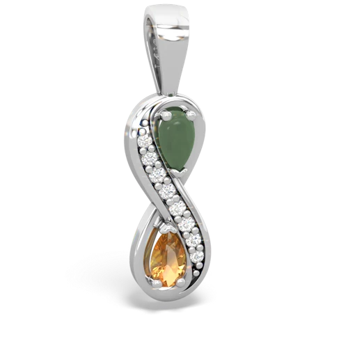jade-citrine keepsake infinity pendant