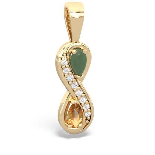 jade-citrine keepsake infinity pendant