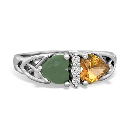 jade-citrine celtic ring