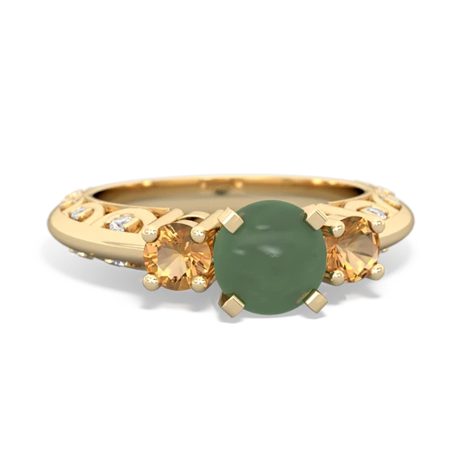 jade-citrine engagement ring