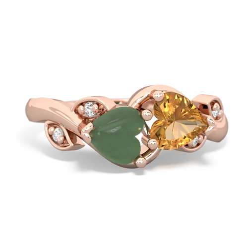 jade-citrine floral keepsake ring