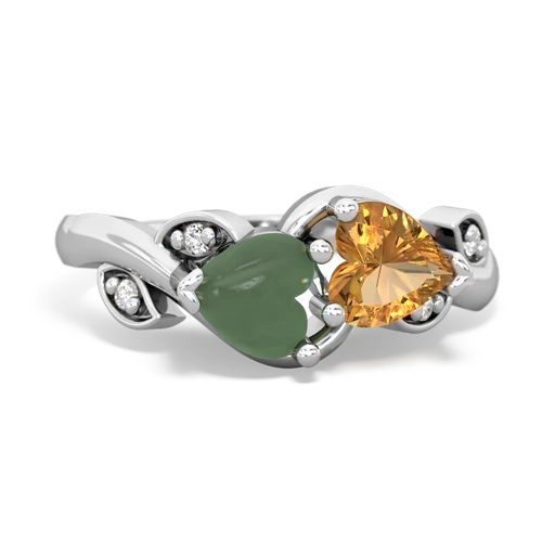 jade-citrine floral keepsake ring