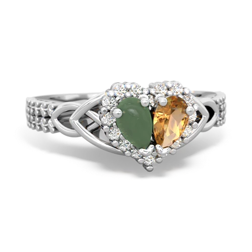 jade-citrine keepsake engagement ring