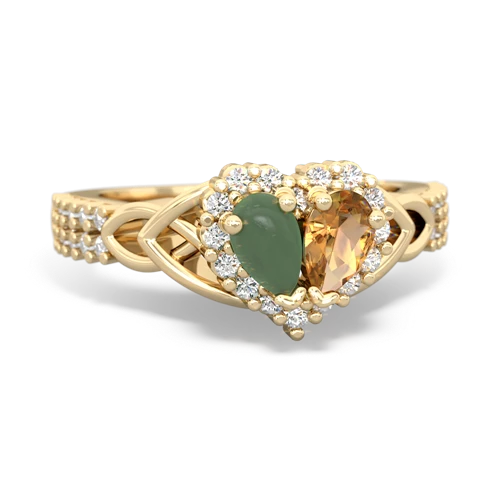 jade-citrine keepsake engagement ring
