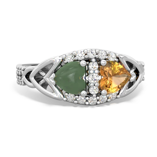 jade-citrine keepsake engagement ring