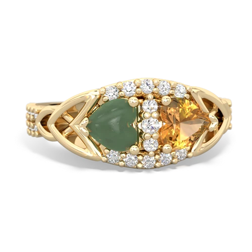 jade-citrine keepsake engagement ring