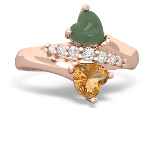 jade-citrine modern ring