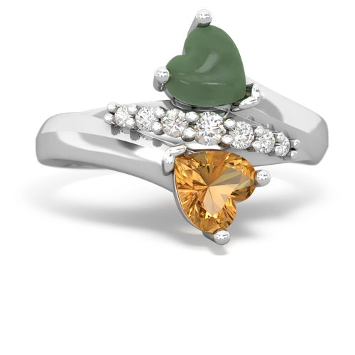 jade-citrine modern ring