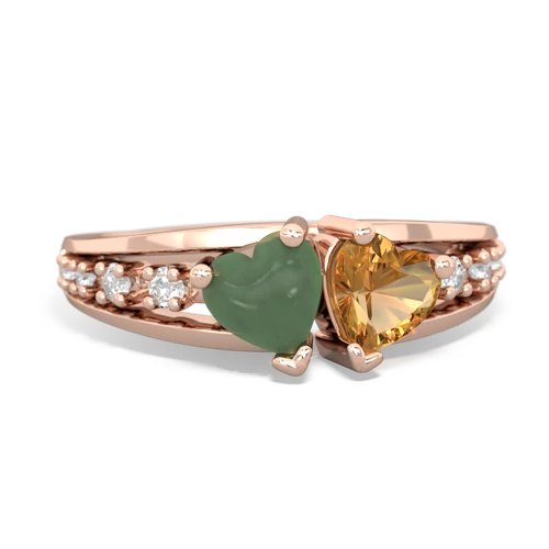 jade-citrine modern ring