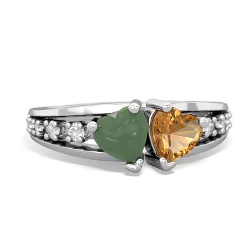 jade-citrine modern ring