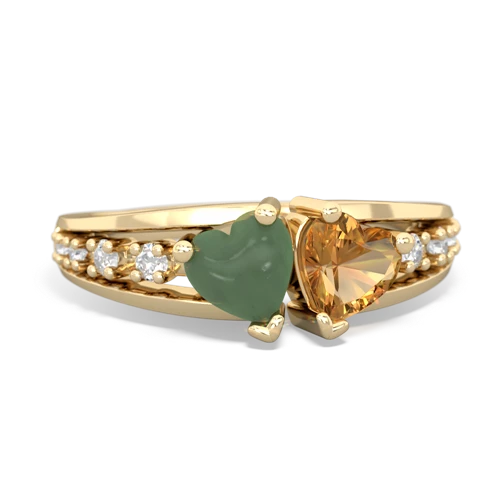 jade-citrine modern ring