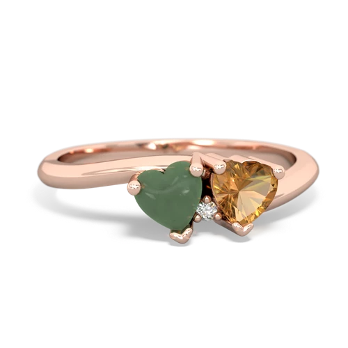jade-citrine sweethearts promise ring