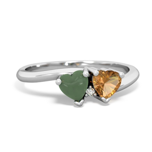 jade-citrine sweethearts promise ring