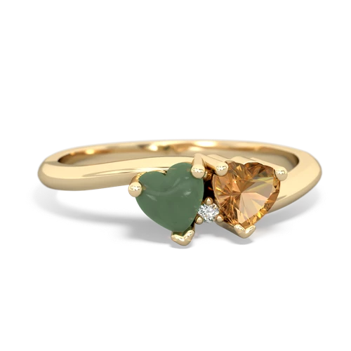 jade-citrine sweethearts promise ring