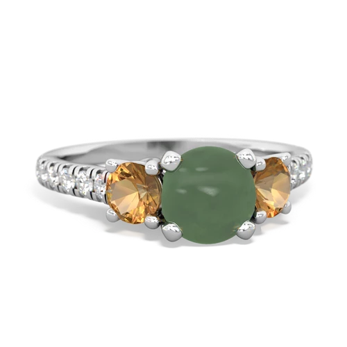 jade-citrine trellis pave ring