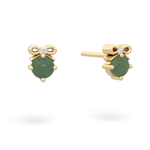 jade bows earrings