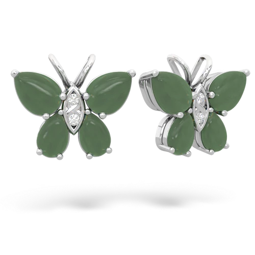 jade butterfly earrings