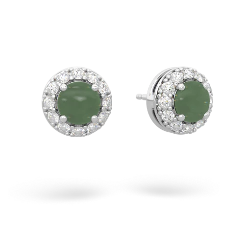 jade classic halo earrings