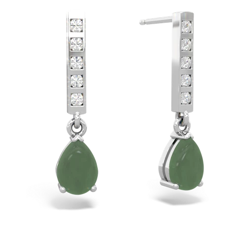 jade diamond drop earrings