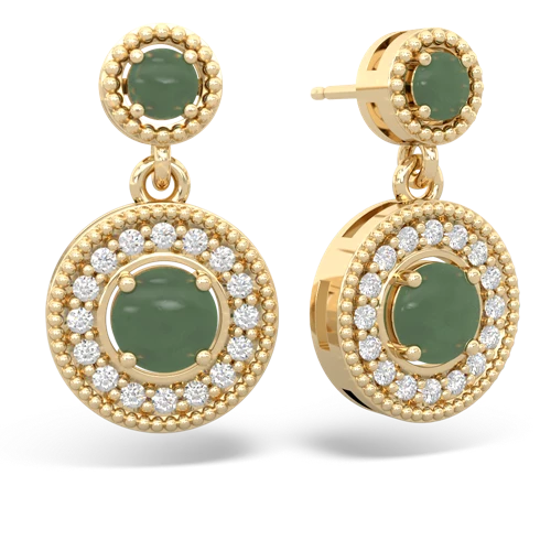 jade halo earrings