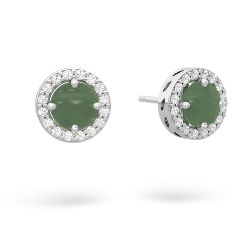 jade halo earrings