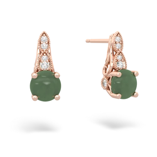 jade halo drop earrings