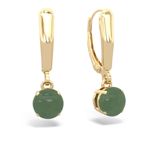 jade lever-back earrings