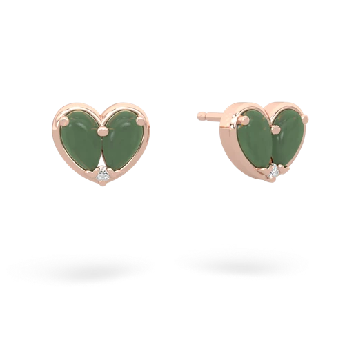 jade one heart earrings