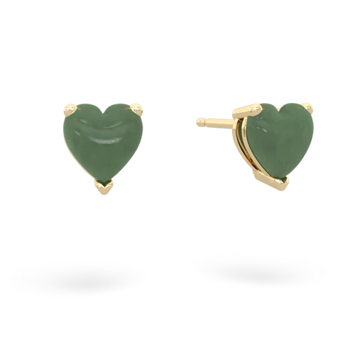 jade stud earrings