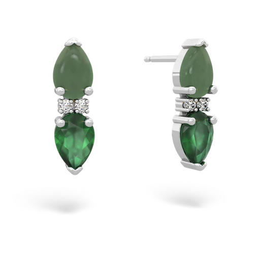 jade-emerald bowtie earrings