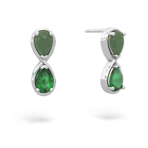 jade-emerald infinity earrings