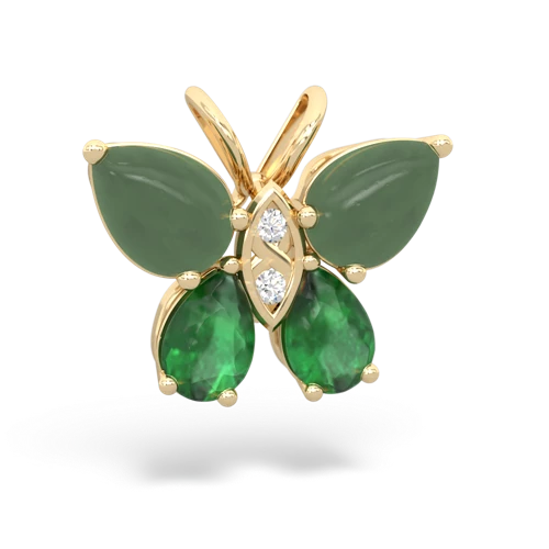 jade-emerald butterfly pendant