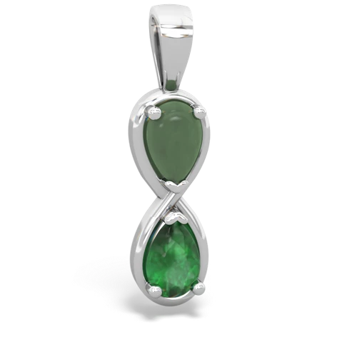 jade-emerald infinity pendant