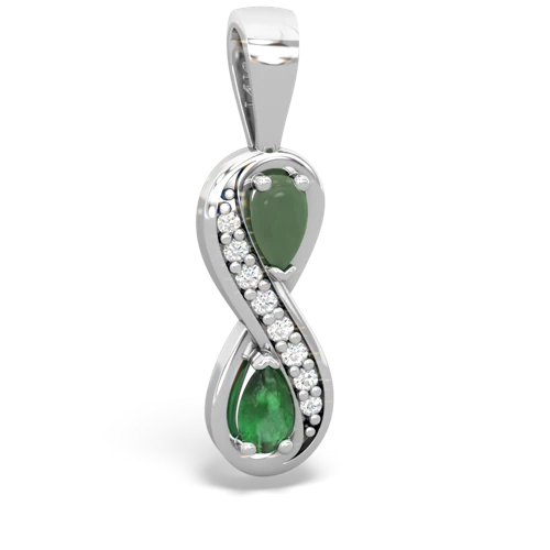 jade-emerald keepsake infinity pendant