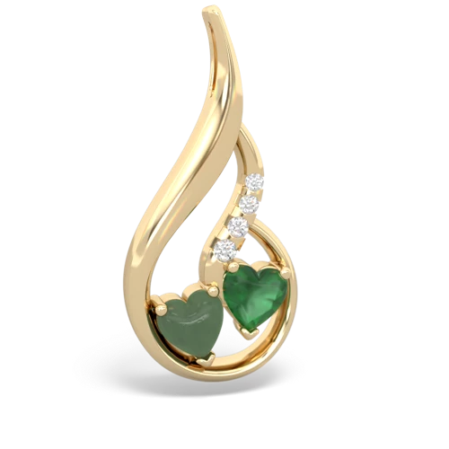 jade-emerald keepsake swirl pendant