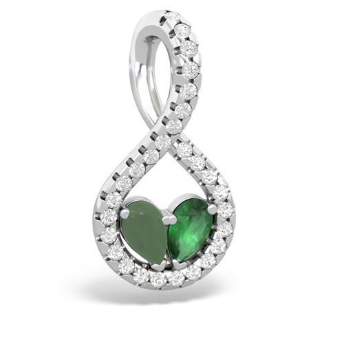 jade-emerald pave twist pendant