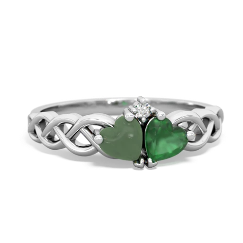 jade-emerald celtic braid ring