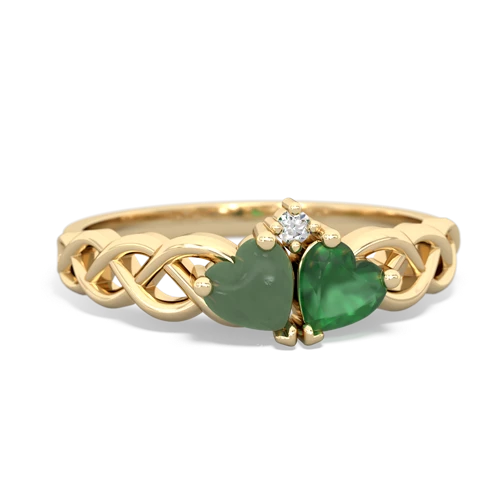 jade-emerald celtic braid ring