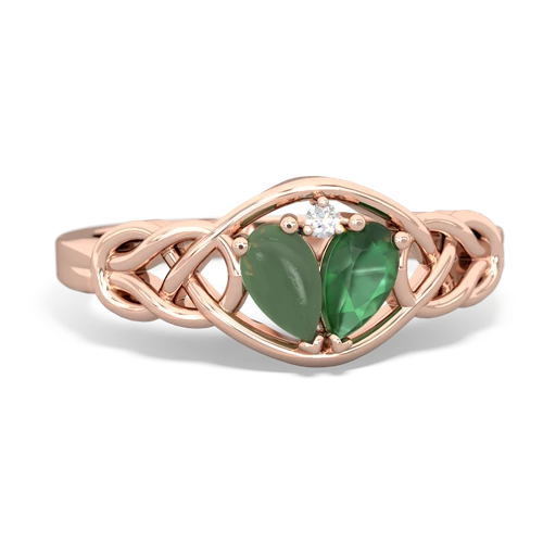 jade-emerald celtic knot ring