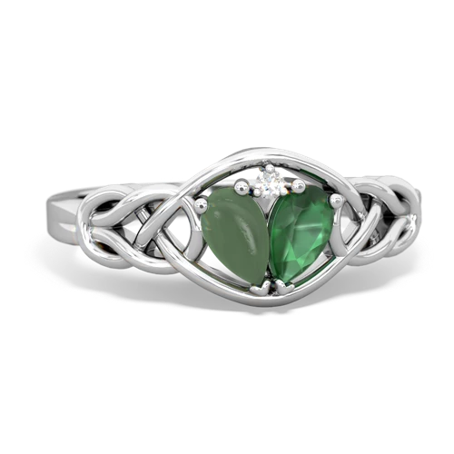 jade-emerald celtic knot ring