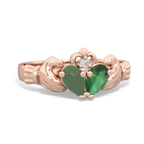 jade-emerald claddagh ring