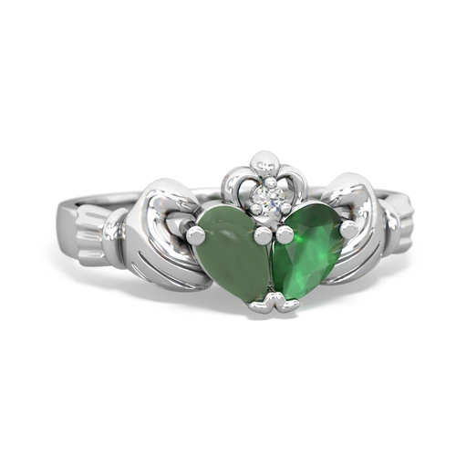 jade-emerald claddagh ring