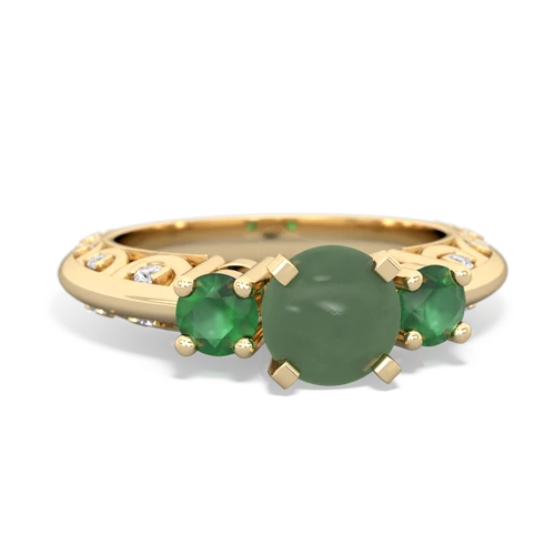 jade-emerald engagement ring