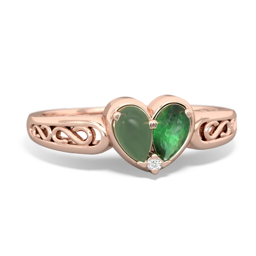 jade-emerald filligree ring